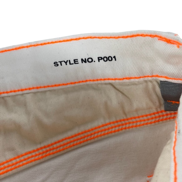 Purple Brand P001 White Neon Stitch Orange Jeans NWT Sz 34 - Picture 12 of 15